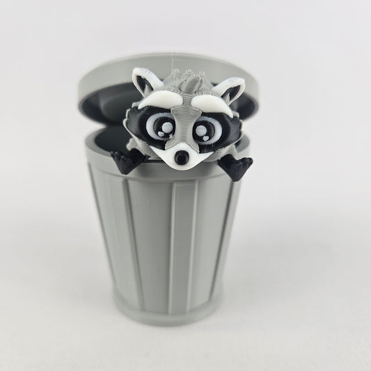 Raccoon aka Trash Panda & Trash Can