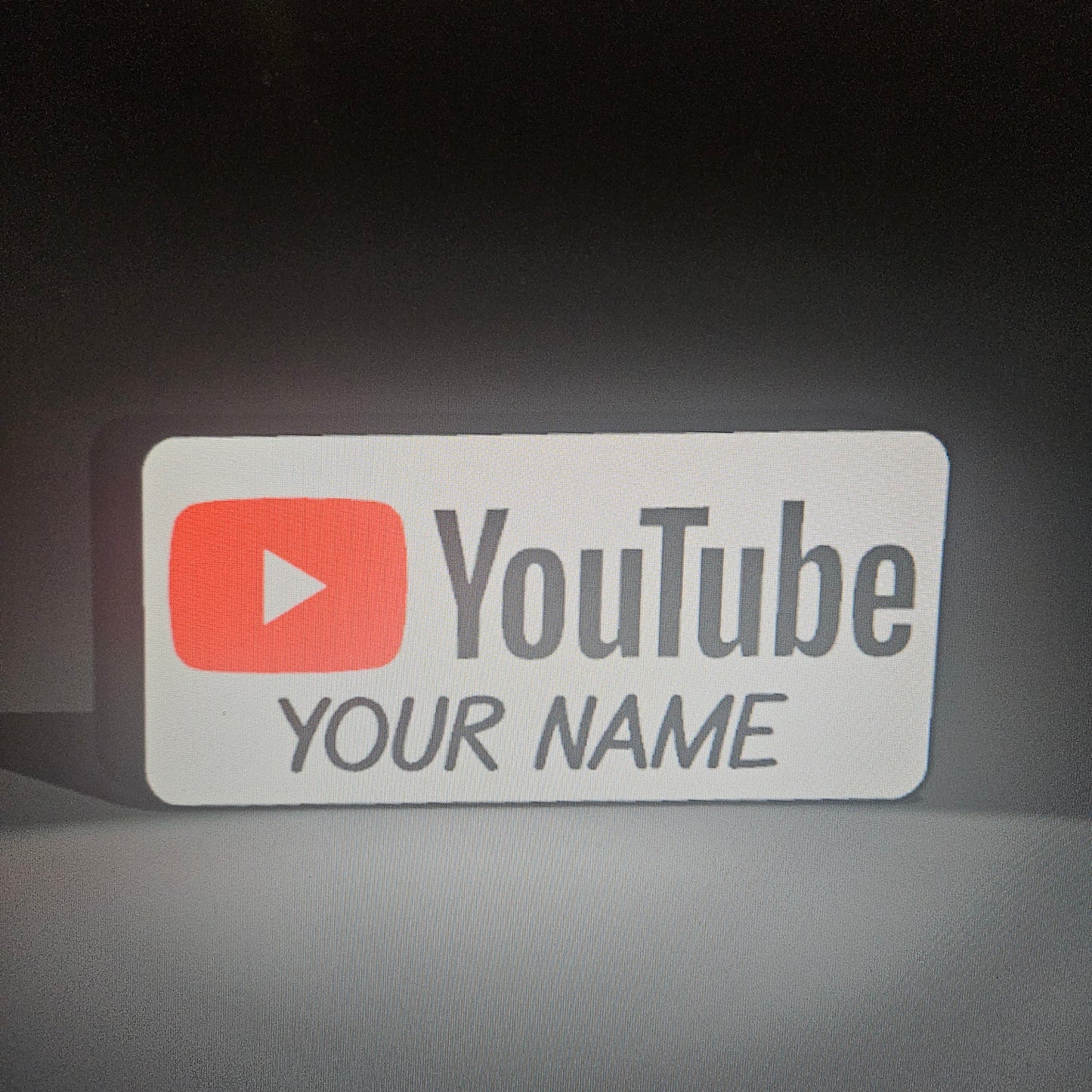 Custom 3D Printed YouTube LED Light Box – Personalized Channel Name Sign